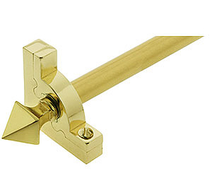 Sovereign Pyramid Plain Stair Rod - Brass